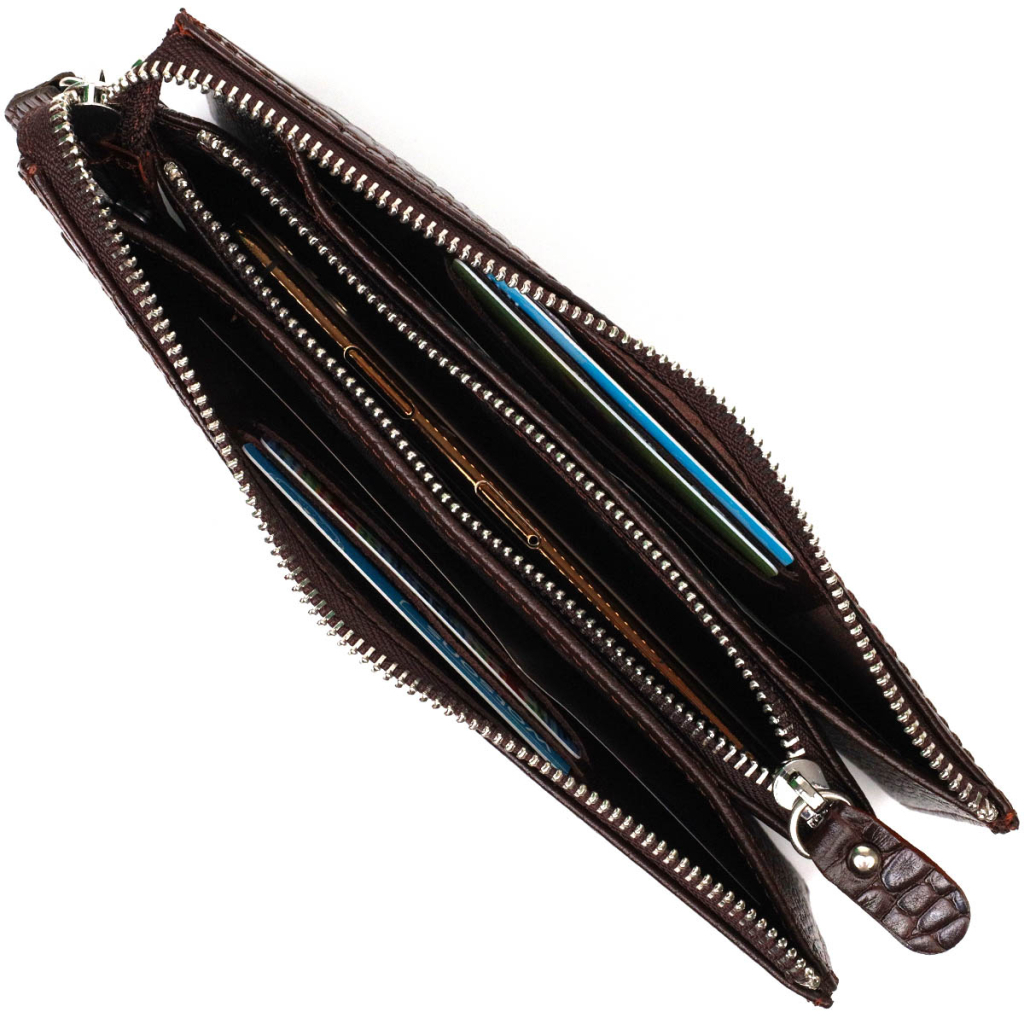 Гаманець Bond Accessories На два відділення з натуральної шкіри Коричнева (22046) - зображення 7