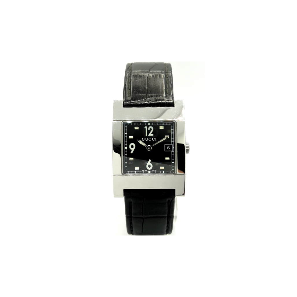 Наручний годинник Gucci 7700M 17730 BLK/STEEL/BLK STRAP - зображення 1