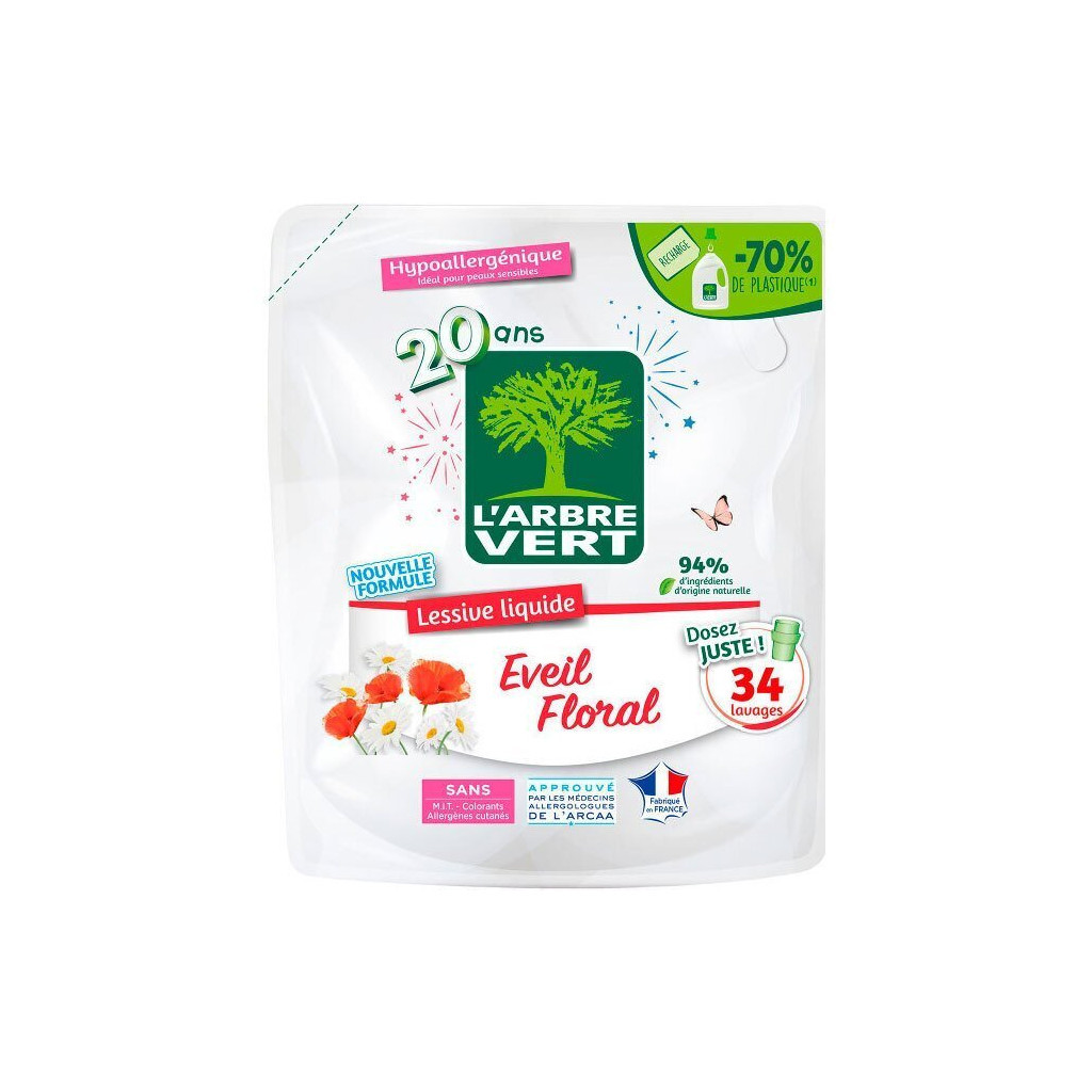 Гель для прання L'Arbre Vert Квіткове пробудження запасний блок 1.53 л (3450601046476) - зображення 1