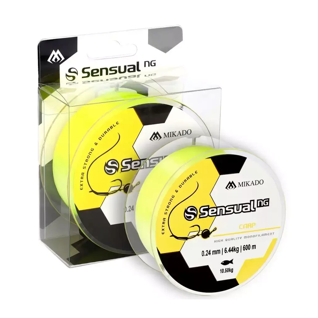 Волосінь Mikado Sensual NG Carp 600 м 0,24 мм 6,44 кг Yellow (ZSN110-600-024) - зображення 1