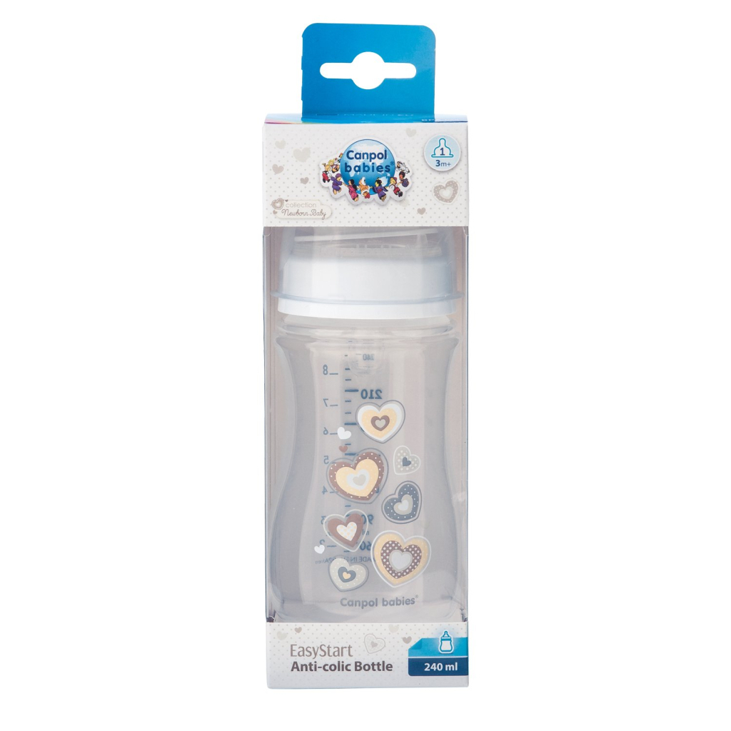 Пляшечка для годування Canpol babies антиколькова EasyStart Newborn baby 240мл (35/217_bei) - зображення 3