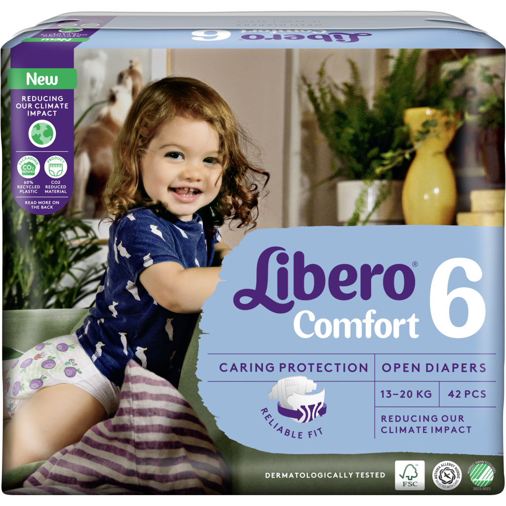 Підгузки Libero Comfort Розмір 6 (13-20 кг) 42 шт (7322541757049) - зображення 2