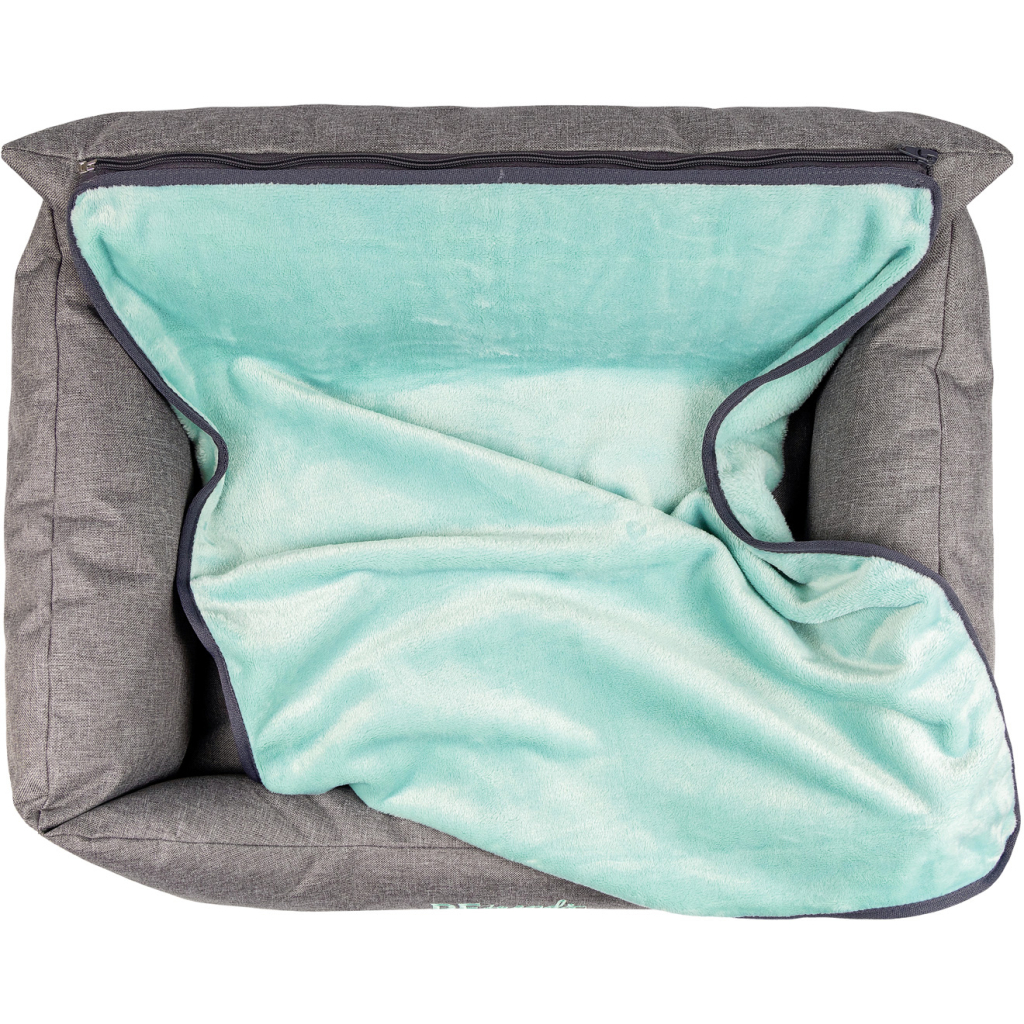 Лежак для тварин Природа "PRIME" (66х52х24 см) Сіро-м'ятний (4823082417575) - зображення 4