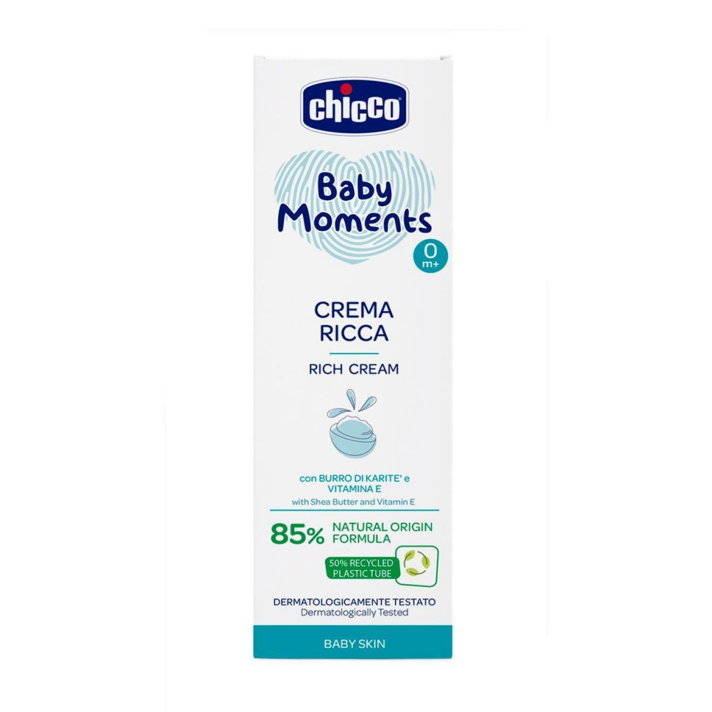 Дитячий крем Chicco поживний Baby Moments, 100 мл (10596.00) - изображение 2