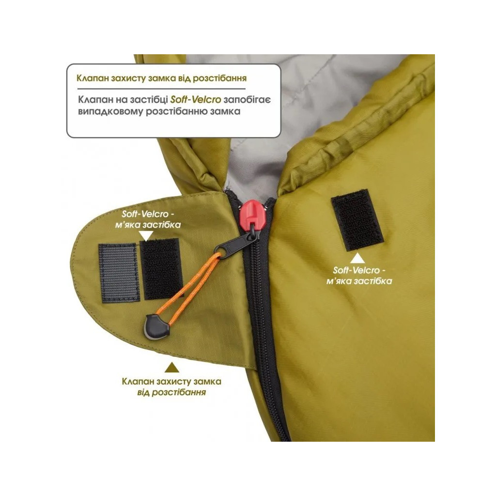 Спальний мішок Mousson PLATO L Olive (9043) - зображення 7