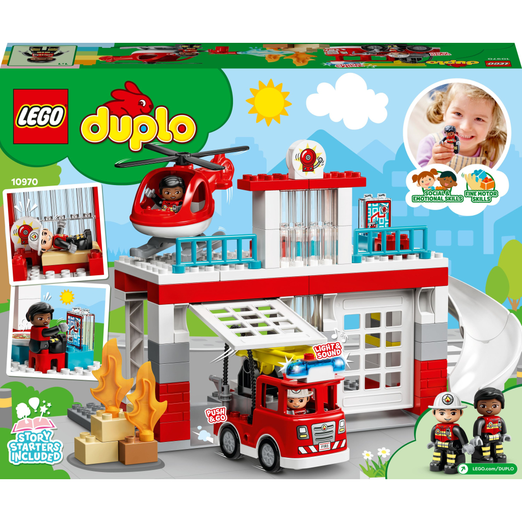 Конструктор LEGO DUPLO Town Пожежна частина та вертоліт 117 деталей (10970) - зображення 9