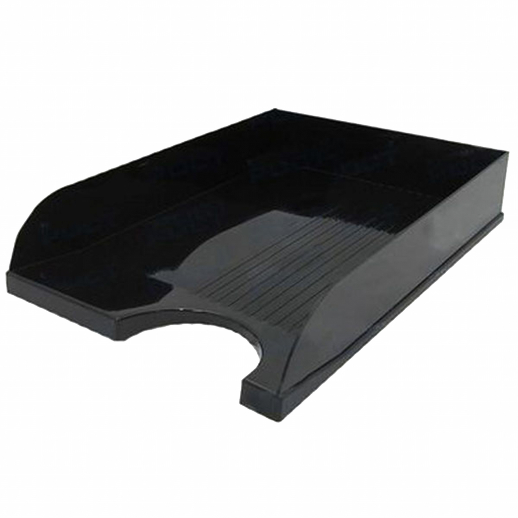 Лоток для паперів КіП горизонтальний, чорний (TRAYH-KIP-LG-04-B) - зображення 1