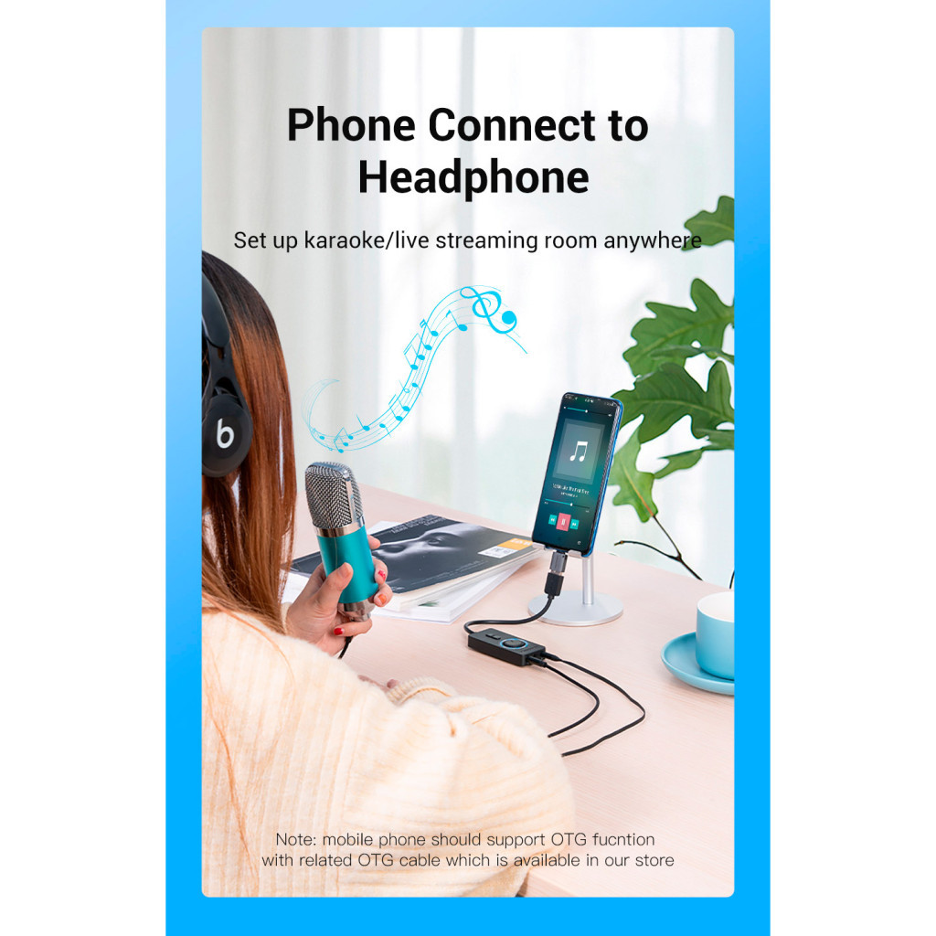 Звукова плата Vention Audio USB 3х3,5mm jack 0.15m Volume Control (CDRBB) - изображение 10