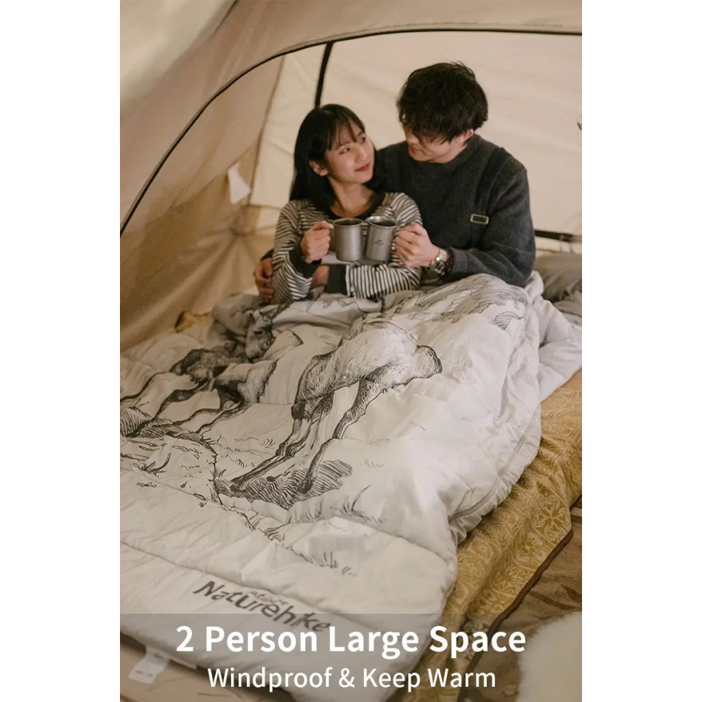 Спальний мішок Naturehike двомісний із подушками NH21MSD06 Green (6927595795330) - зображення 6