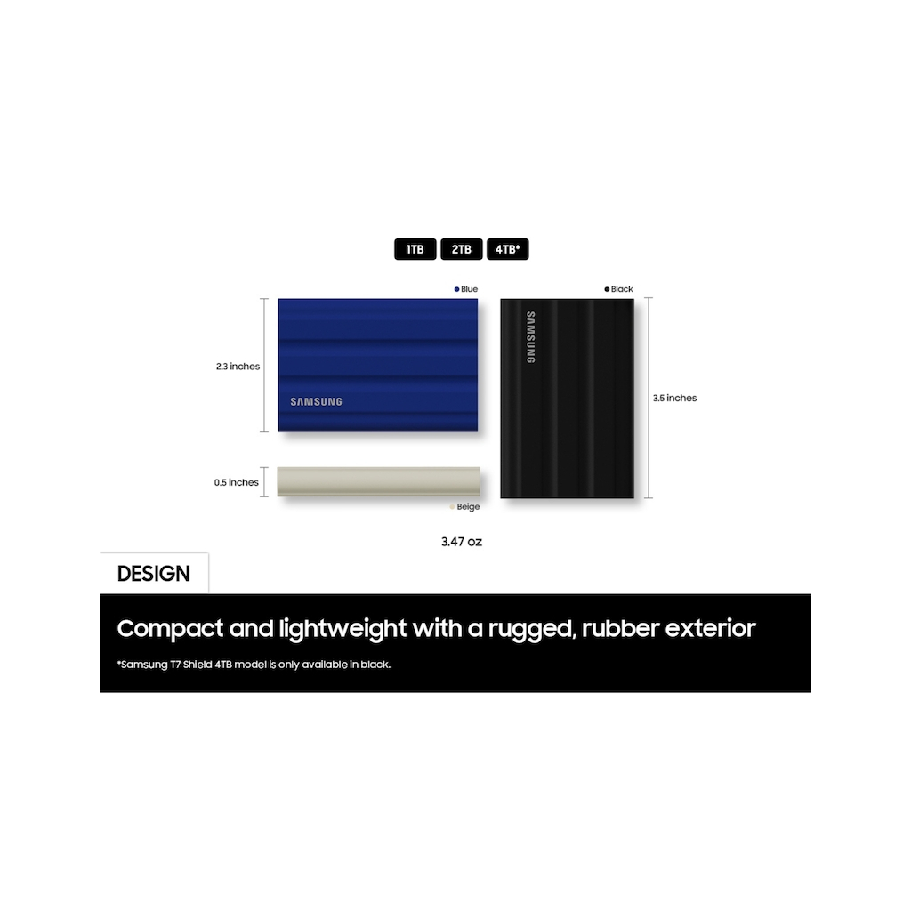 Накопичувач SSD USB 3.2 2TB T7 Shield Samsung (MU-PE2T0R/WW) - зображення 3