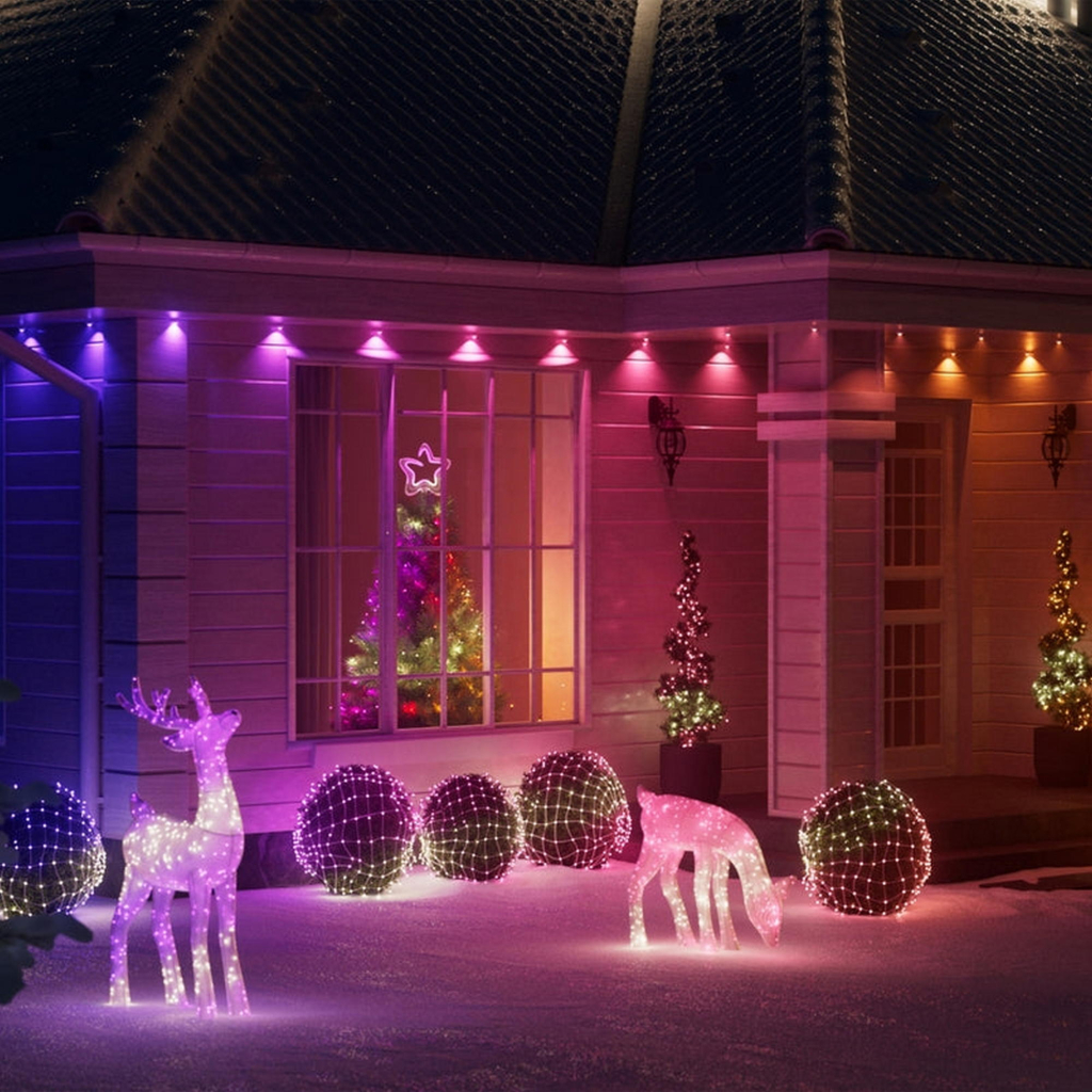 Гірлянда Twinkly Smart LED Permanent Light 72 RGB LED String, White Wire, Plug F, IP65 (TWPL072STP-TEU) - зображення 4