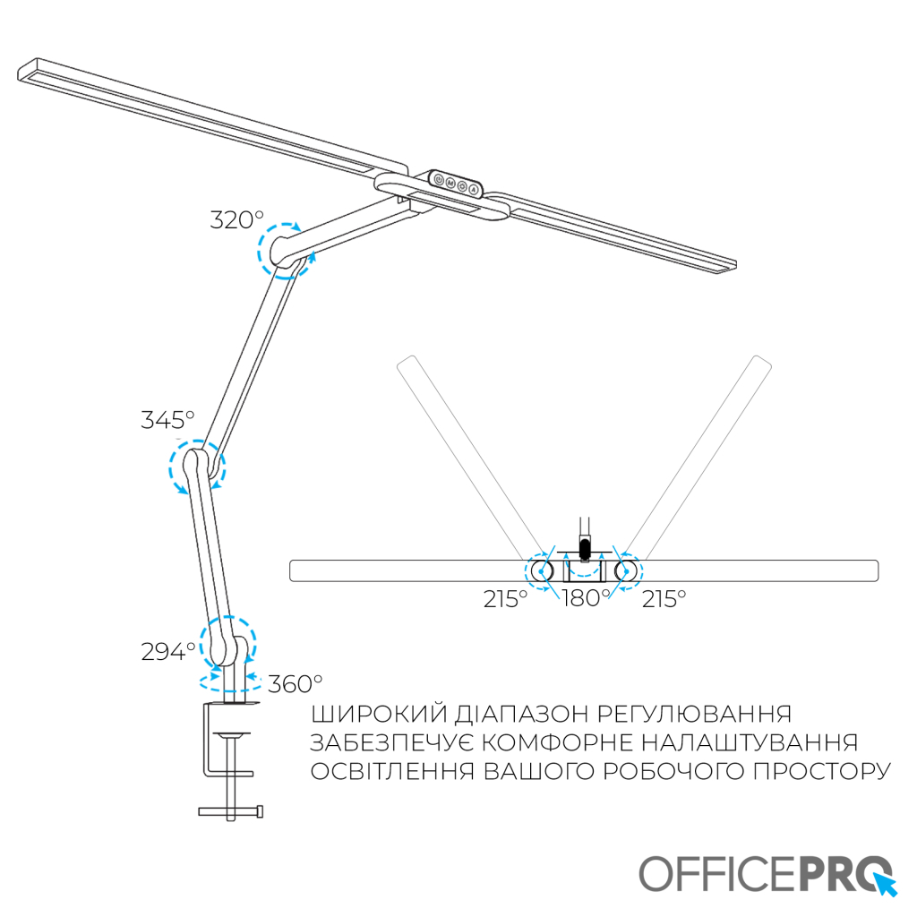Настільна лампа OfficePro LED лампа на монітор SL299B (SL299B) - зображення 4