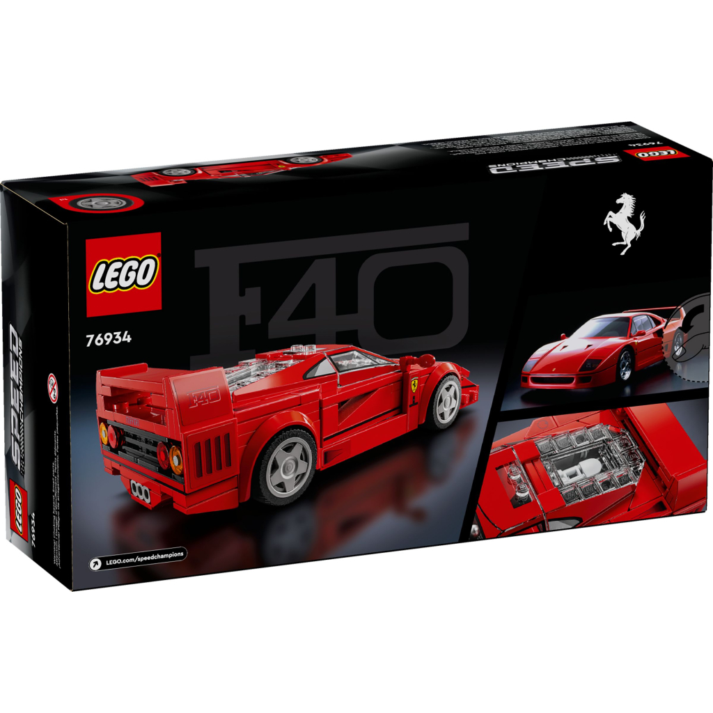 Конструктор LEGO Speed Champions Суперкар Ferrari F40, 318 деталей (76934) - зображення 8