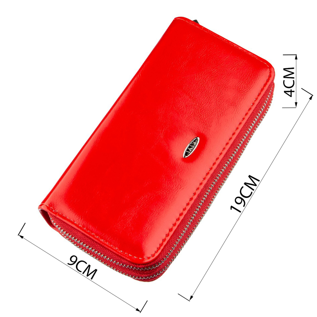 Гаманець Kivi З гладкої екошкіри Яскраво-червоний (19055) - зображення 4