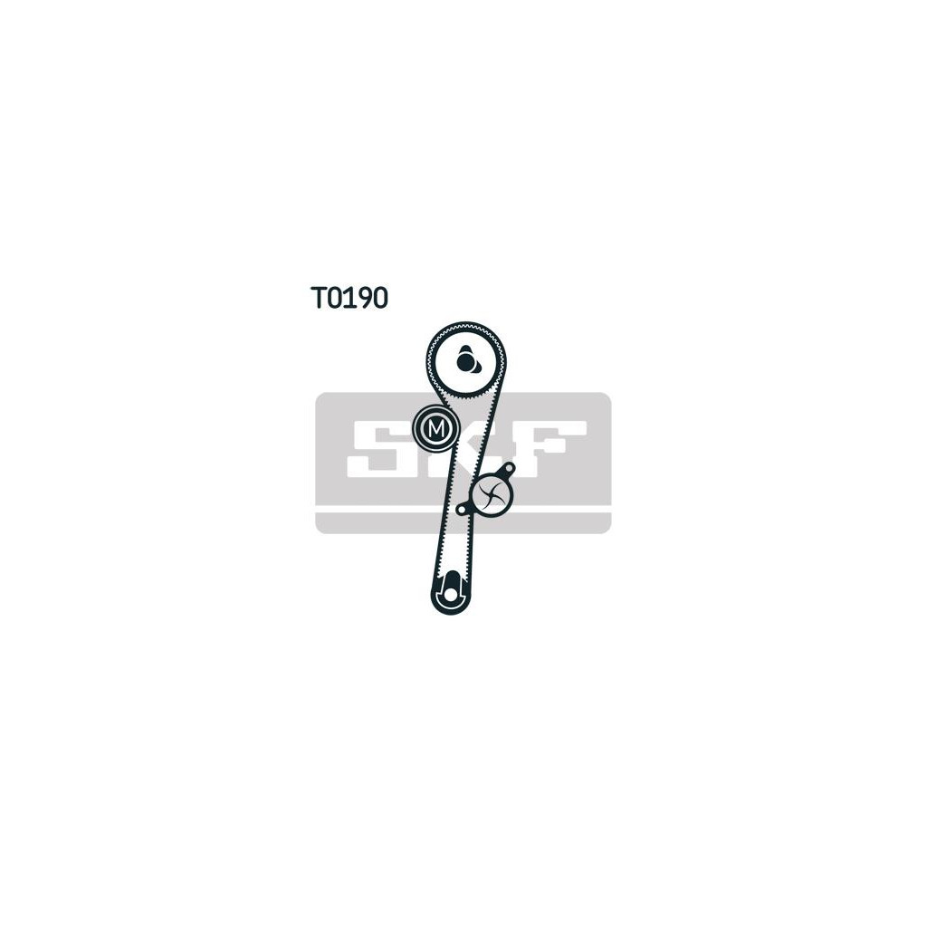Комплект ременя ГРМ з помпой SKF VKMC 06002 - зображення 2
