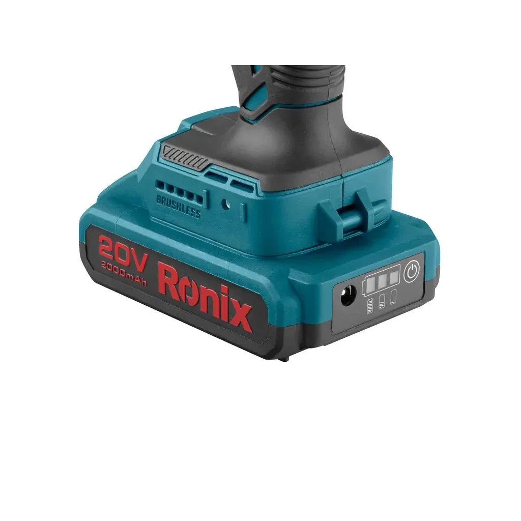 Шуруповерт Ronix ударний акумуляторний 20В, 2Ah х 2 (8900K) - изображение 5