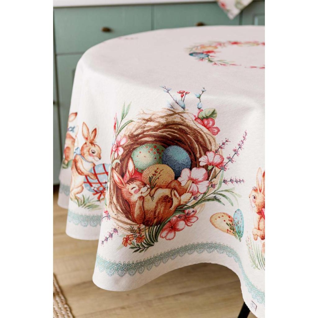 Скатертина Прованс гобеленова Злагода D-180 см (034143) - зображення 2