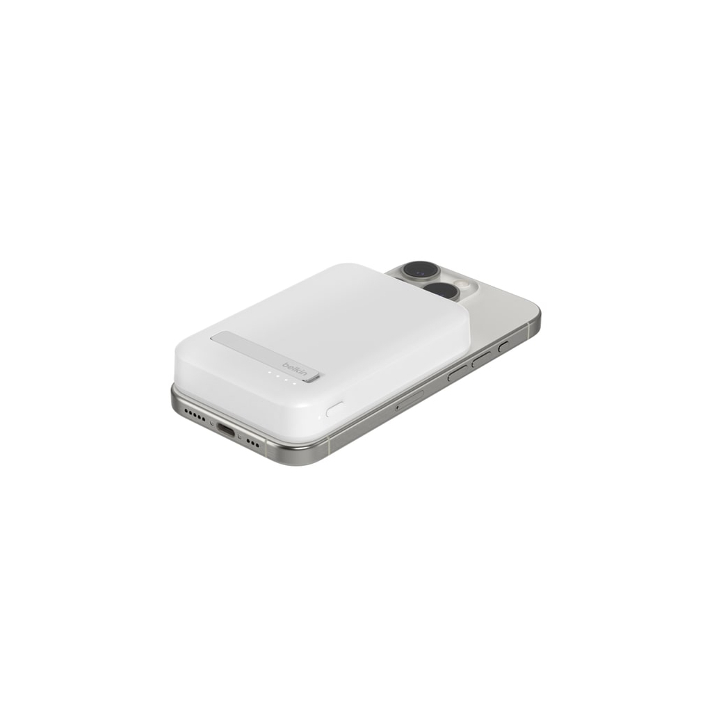 Батарея універсальна Belkin 10000mAh MagSafe Wireless Qi2 White (BPD008BTWH) - зображення 4