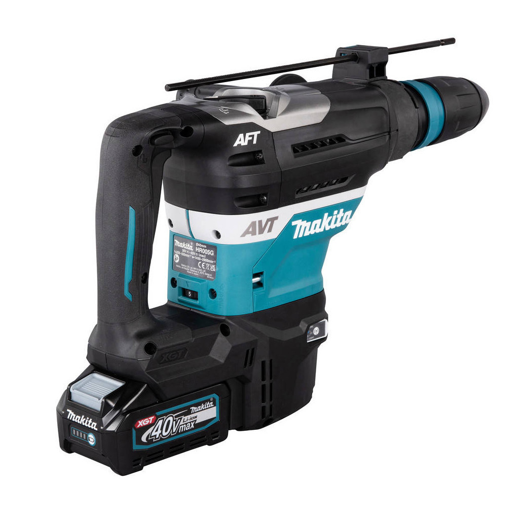 Перфоратор Makita HR005GM202 XGT, 40 V Max, BL4040x 2 шт, DC40RA (HR005GM202) - зображення 2