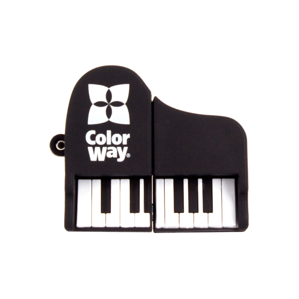 USB флеш накопичувач ColorWay Piano 64 GB 3.0 Black (CW-USBPO64) - изображение 1
