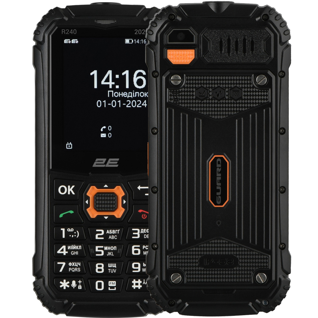 Мобільний телефон 2E R240 2025 Black (694743657623) - зображення 1