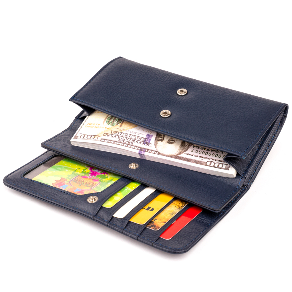 Гаманець ST Leather Шкіряний Синій (19291) - изображение 5