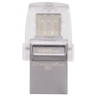 USB флеш накопичувач Kingston 128GB DataTraveler microDuo 3C USB 3.0/Type C (DTDUO3C/128GB) - зображення 1