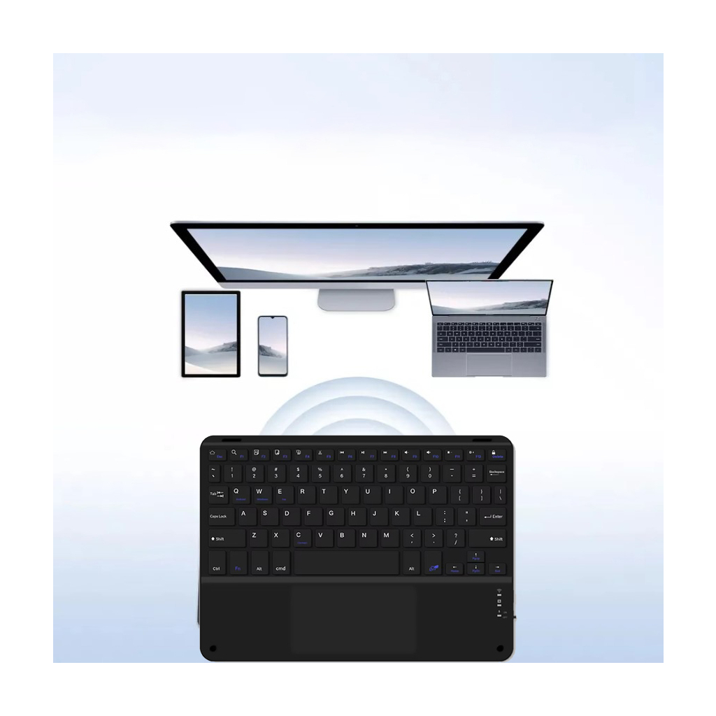 Клавіатура BeCover with TouchPad Bluetooth UA Black (713403) - зображення 6