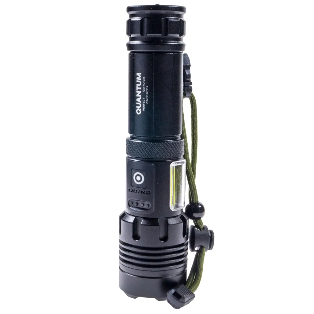 Ліхтар Quantum Perfect 5WLED zoom +3WCOB з функ Power Bank Li-ion18650/2600mAh (QM-FL1035) - зображення 2