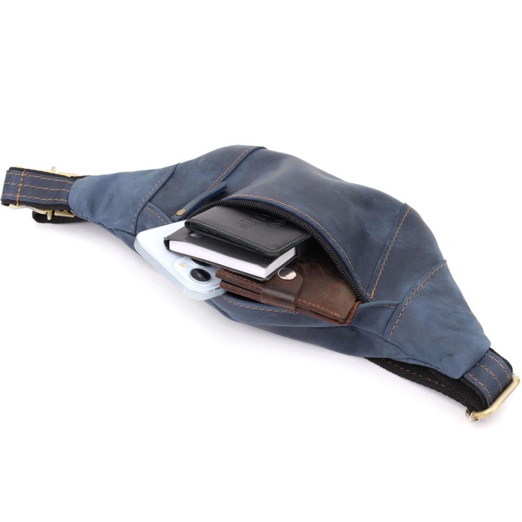 Сумка Shvigel З натуральної шкіри Синя (23123) - зображення 7