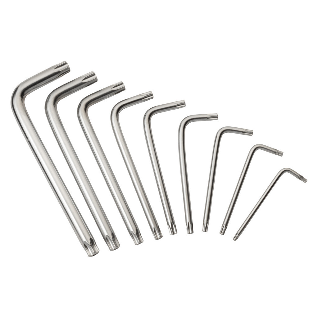 Ключ Sigma набір TORX 9шт T10-T50 CrV, короткі з отвором (4022211) - зображення 7