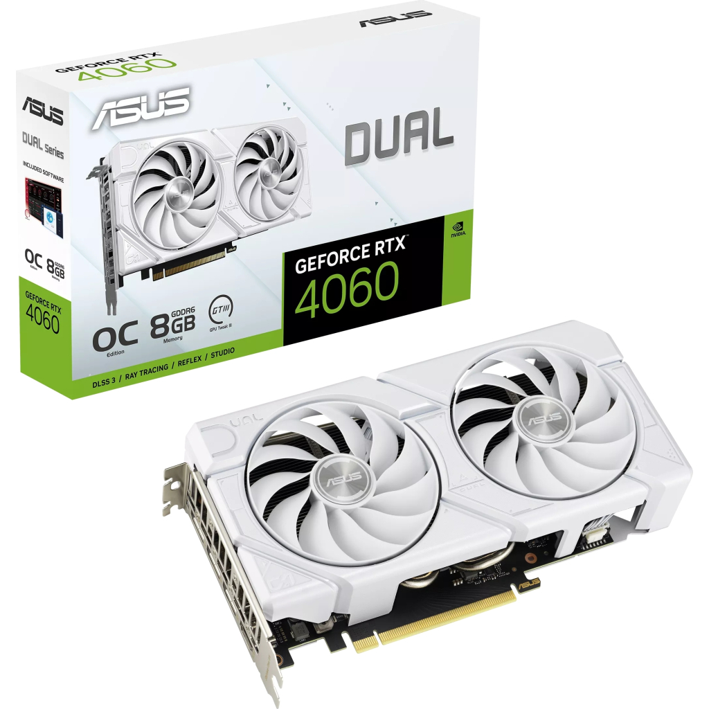 Відеокарта ASUS GeForce RTX4060 8Gb DUAL OC WHITE EVO (DUAL-RTX4060-O8G-EVO-WHITE) - зображення 12