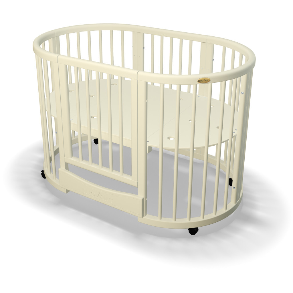 Ліжечко Ingvart Smartbed Plus Round сл. кістка (4731015) - зображення 1