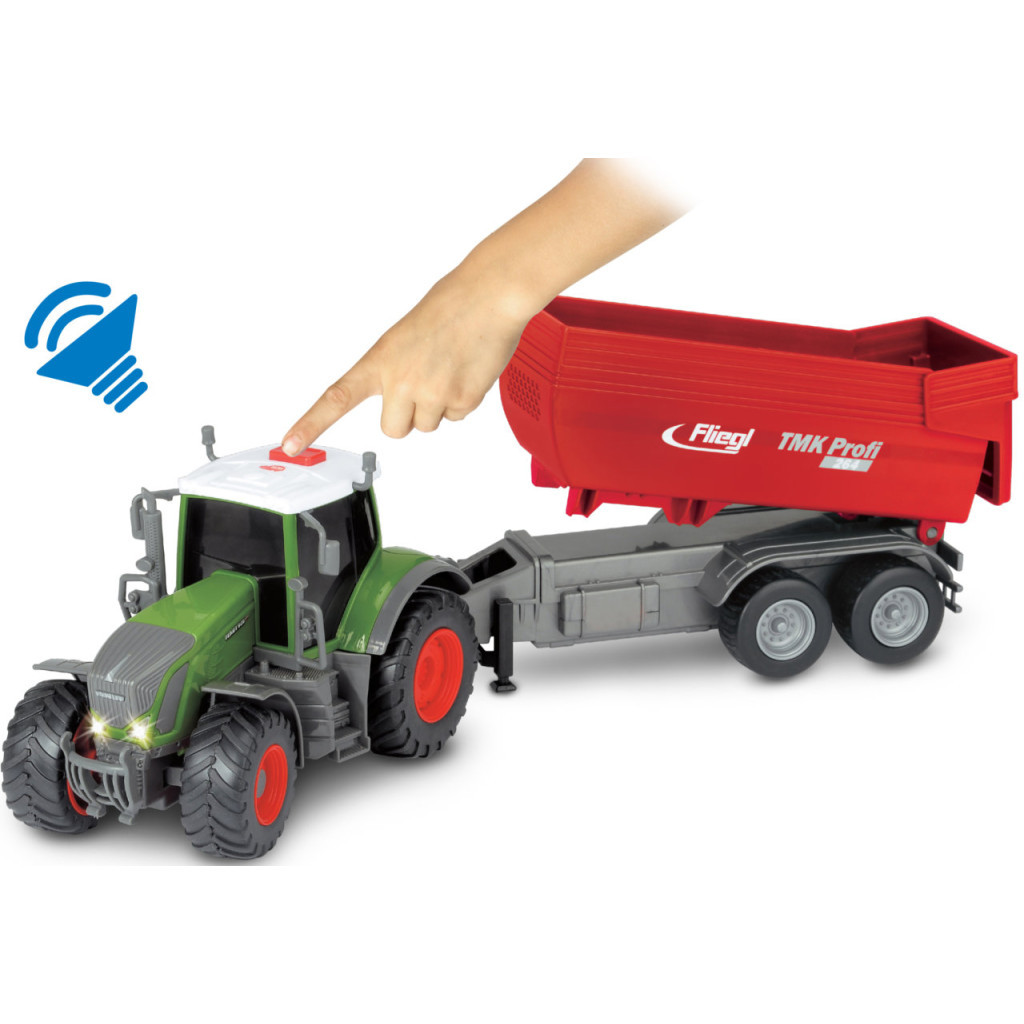 Спецтехніка Dickie Toys Трактор Фендт 939 Варіо з причепом, зі звук. та світло (3737002) - зображення 4