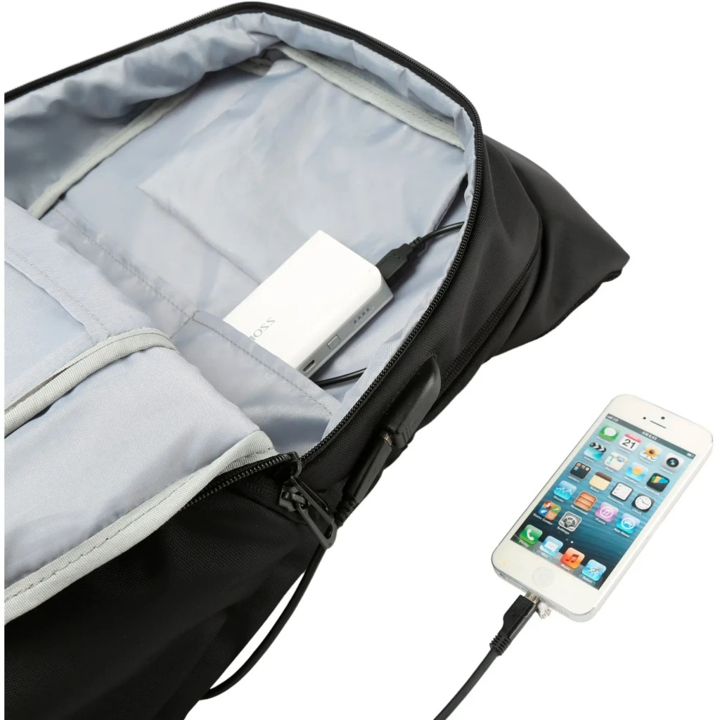 Рюкзак для ноутбука Tavialo 15.6" Smart TB20-1 black, 20л, 46х31х19см (TB20-124BL) - зображення 7