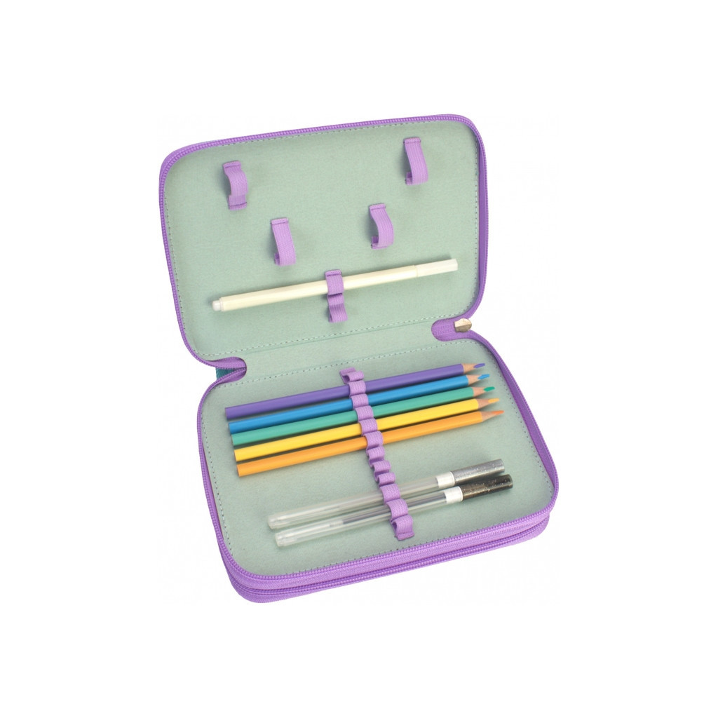 Пенал Cool For School 2 відділення з відворотами Рожевий (CF87275) - зображення 3