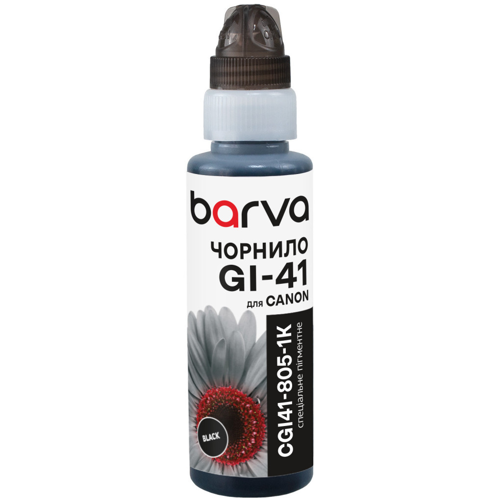 Чорнило Barva Canon GI-41 PGBK 100 мл, OneKey (1K), Pigmented, Black (CGI41-805-1K) - зображення 1