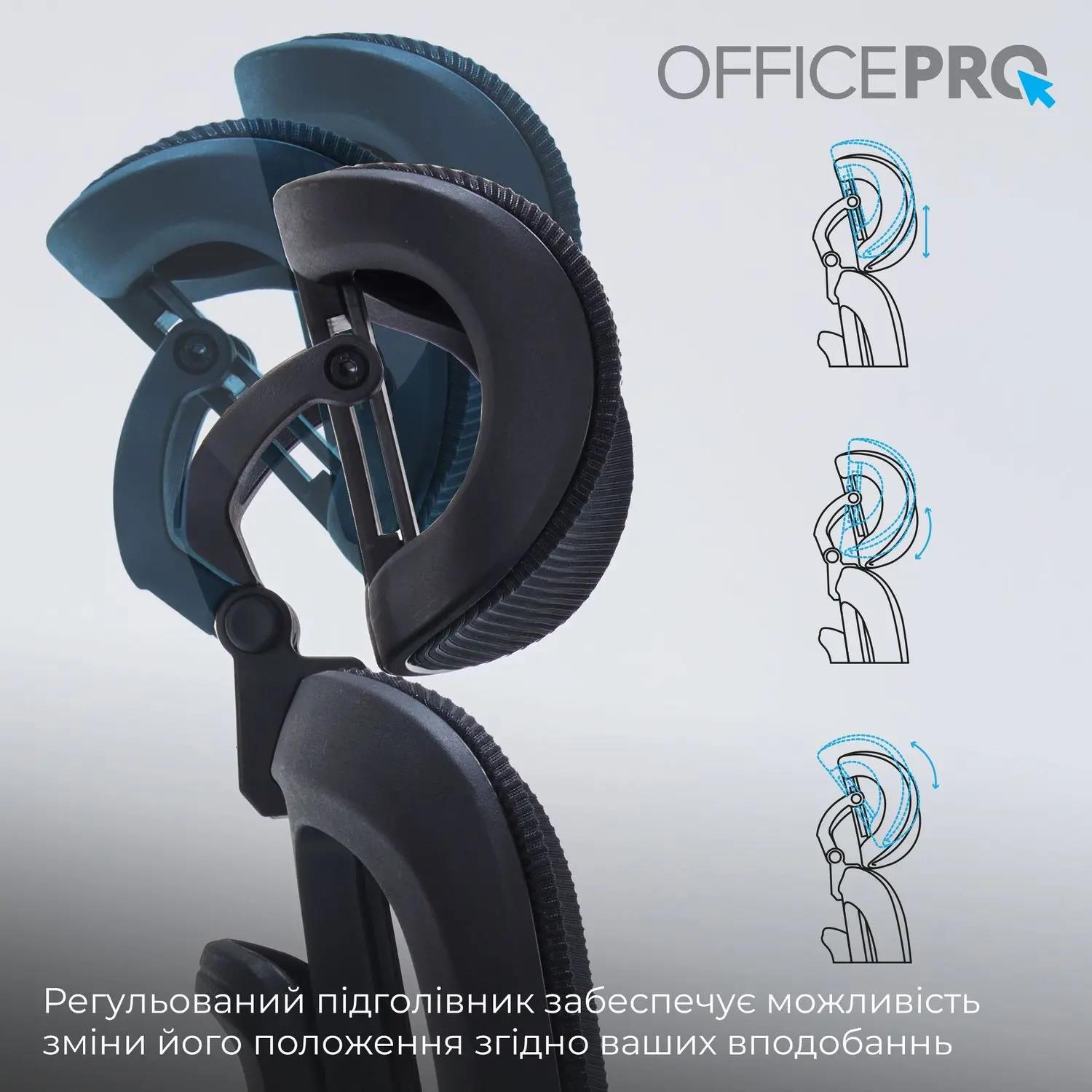 Крісло офісне Officepro OC680B Black - зображення 10