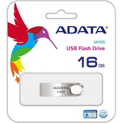USB флеш накопичувач ADATA 16GB UV310 Metal Silver USB 3.1 (AUV310-16G-RGD) - зображення 5
