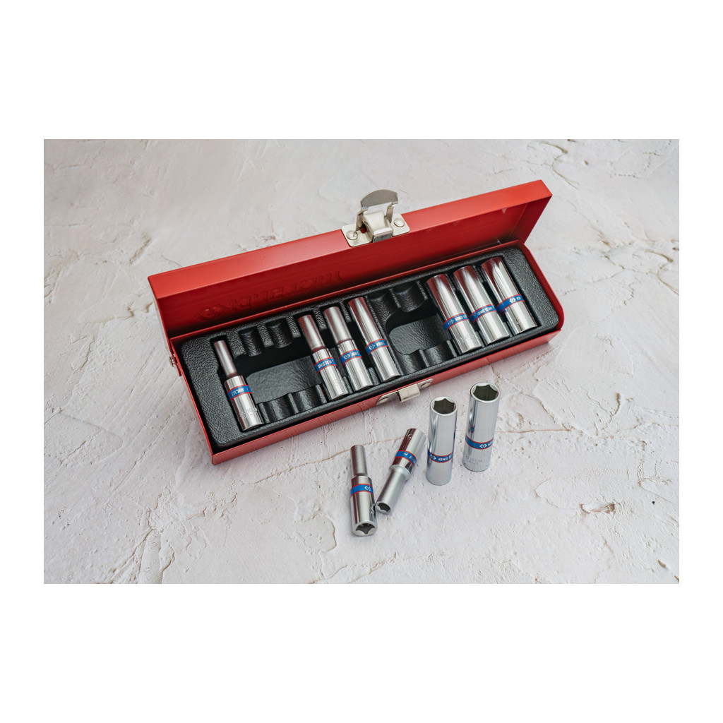 Набір головок KING TONY 1/4 " подовжених 11шт. (2511MR) - зображення 3