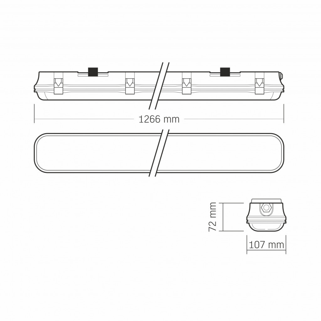 Світильник Videx IP65 2хТ8 VIDEX 1,2М 220V (VL-BNW-T8122G) - изображение 11