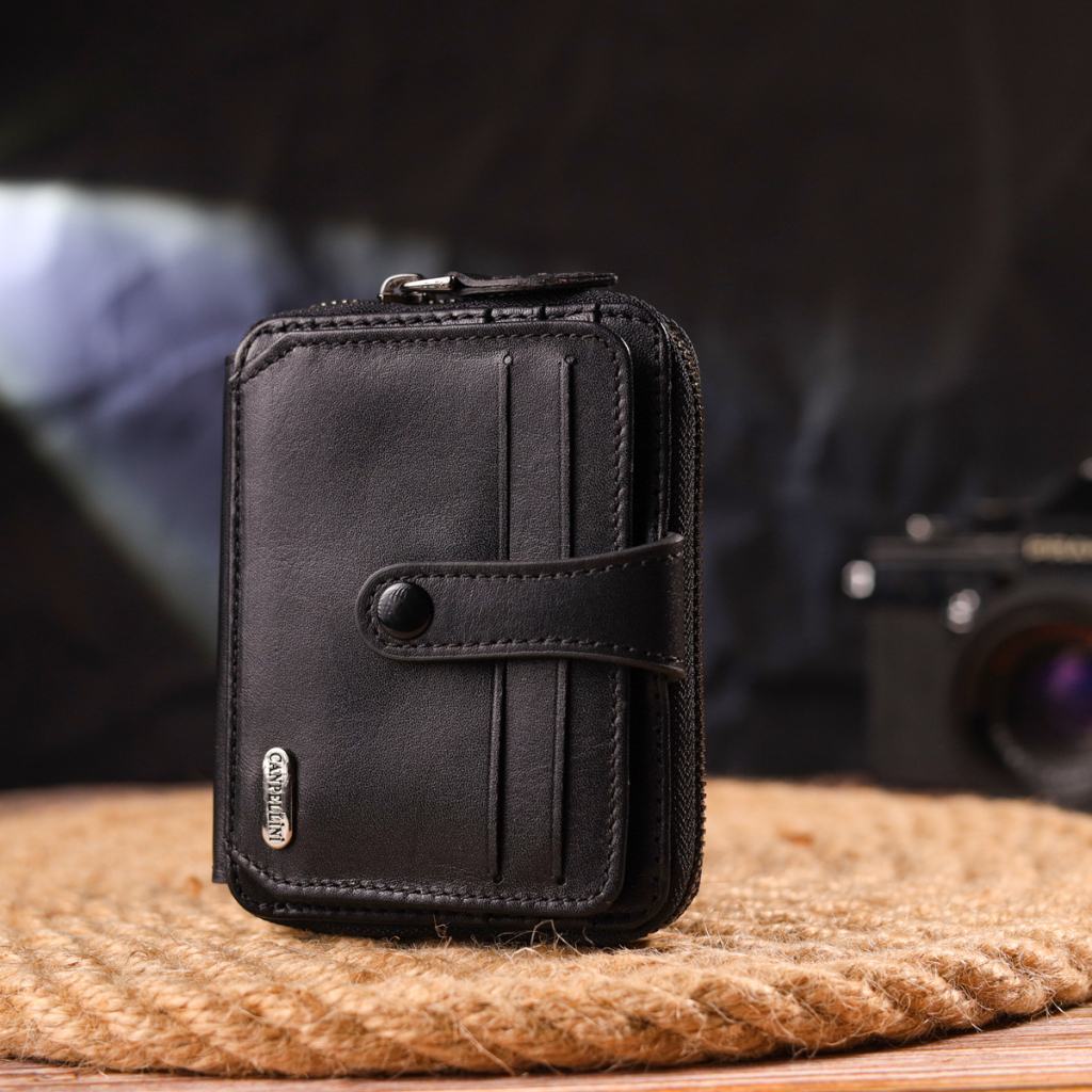 Портмоне Canpellini З натуральної шкіри Чорне (21492) - зображення 9