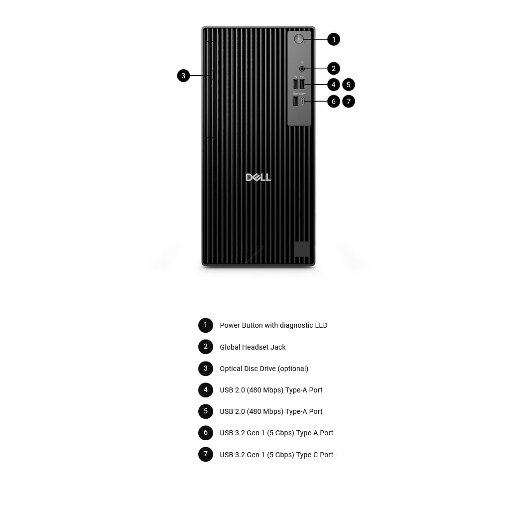 Комп'ютер Dell Pro Tower / i5-14500, 16, 512, кл+м, Win11P (BTO010_QCT1250) - зображення 5