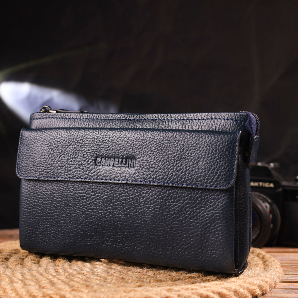 Сумка Canpellini З натуральної шкіри Синя (21550) - зображення 9
