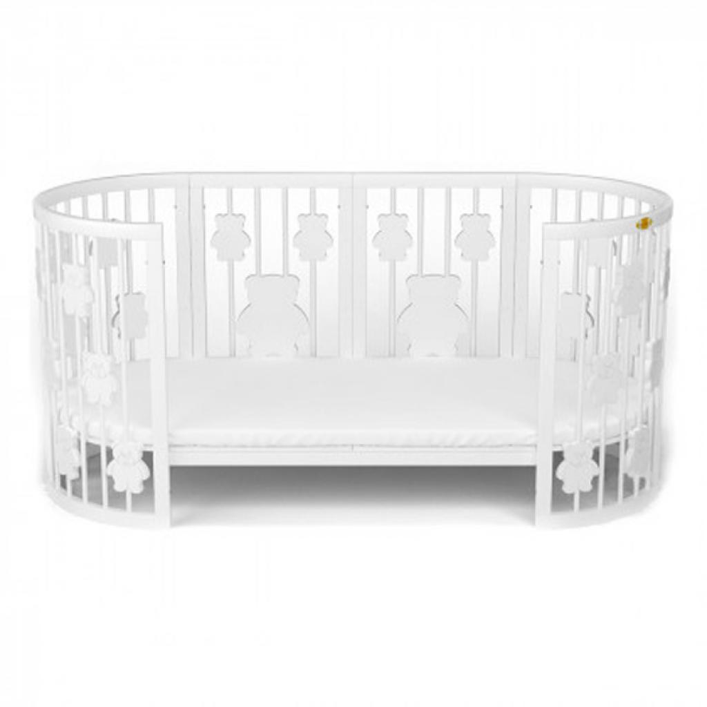 Ліжечко Ingvart SMART BED ROUND з ведмедиками білий (1369003) - зображення 5