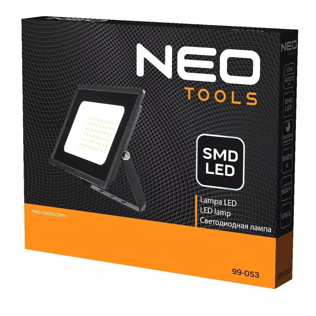 Прожектор Neo Tools алюміній, 220, 50Вт, 4000 люмен, SMD LED, кабель 0.3 м без в (99-053) - изображение 3
