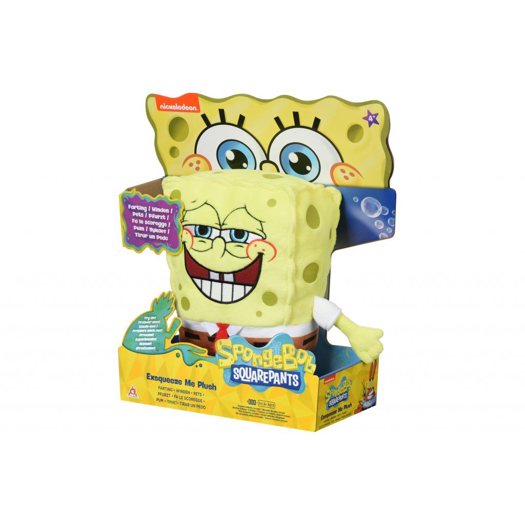 М'яка іграшка Sponge Bob Exsqueeze Me Plush SpongeBob Fart зі звуком (EU690902) - зображення 5