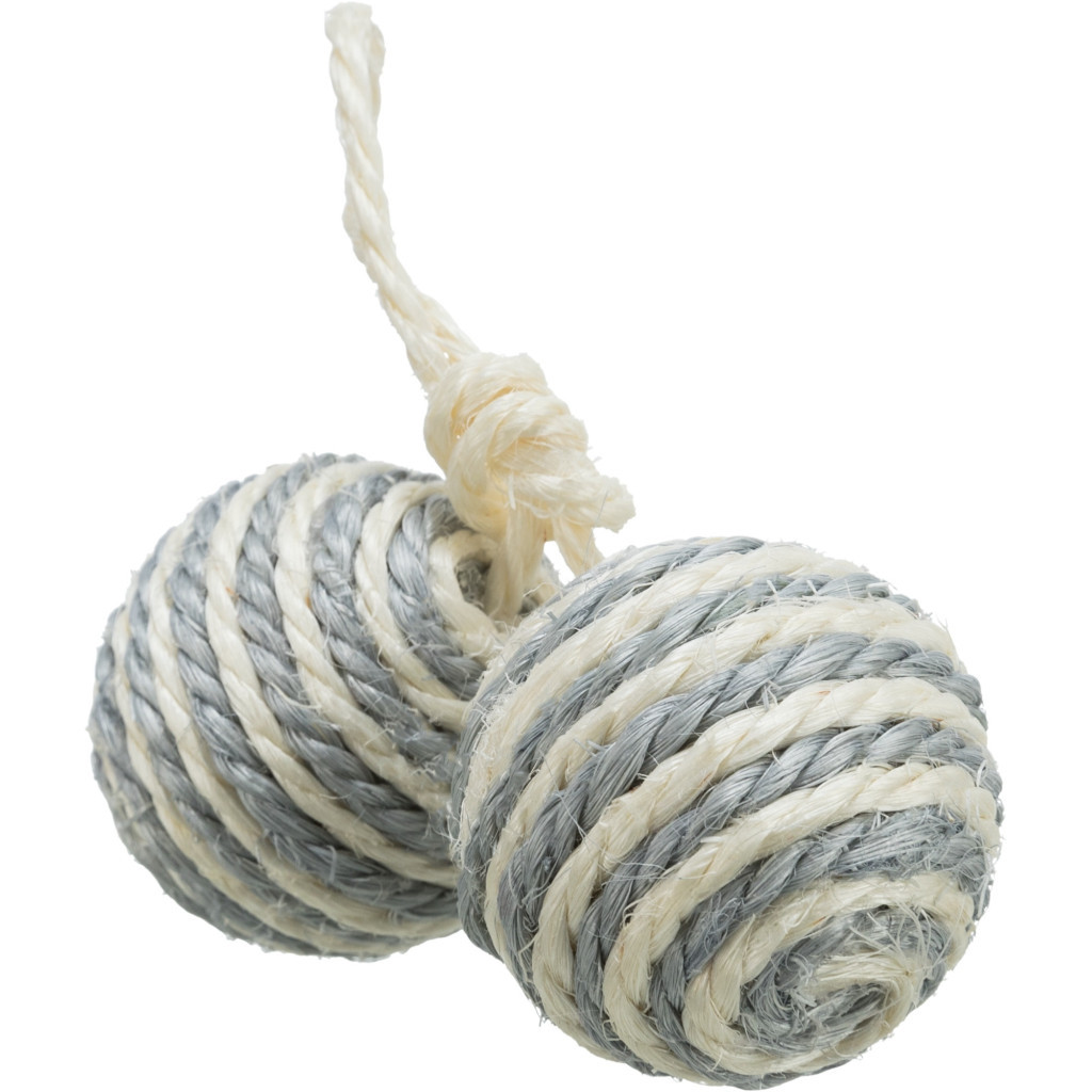 Іграшка для котів Trixie Два м'ячики на мотузці 4.5 см (4011905040776) - зображення 3