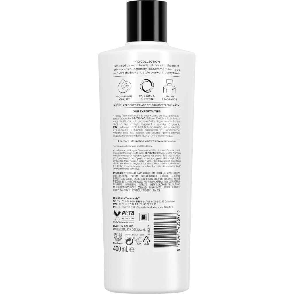 Кондиціонер для волосся Tresemme Beauty-full Volume для додання об'єму 400 мл (8710447405697) - зображення 2