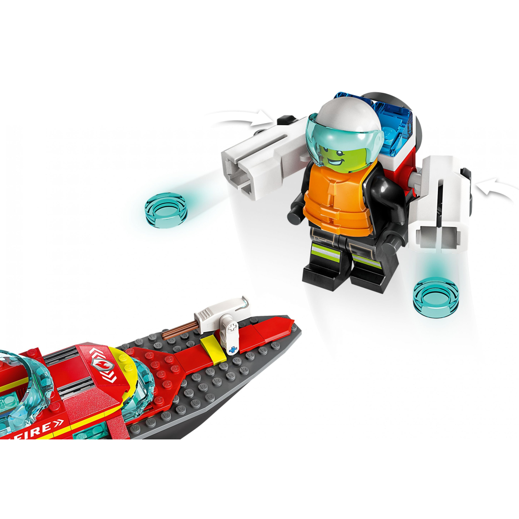 Конструктор LEGO City Човен пожежної бригади 144 деталі (60373) - зображення 6